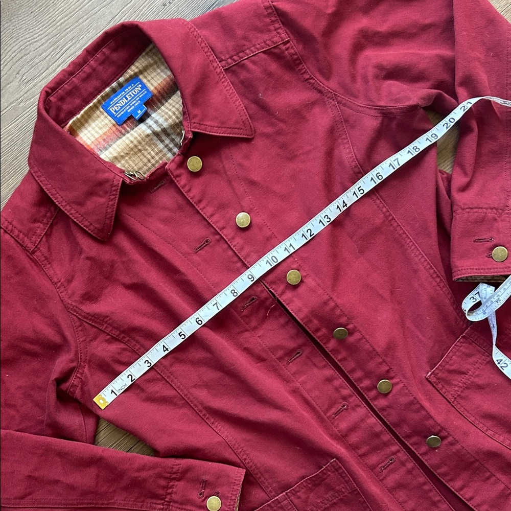 Pendleton Women's Deep Red Snap-Front Utility Jac… - image 3